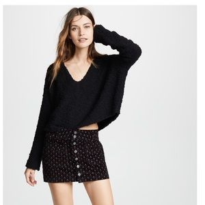 Free People Joanie Printed Cord Skirt